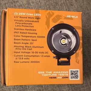 Black LED Work Light